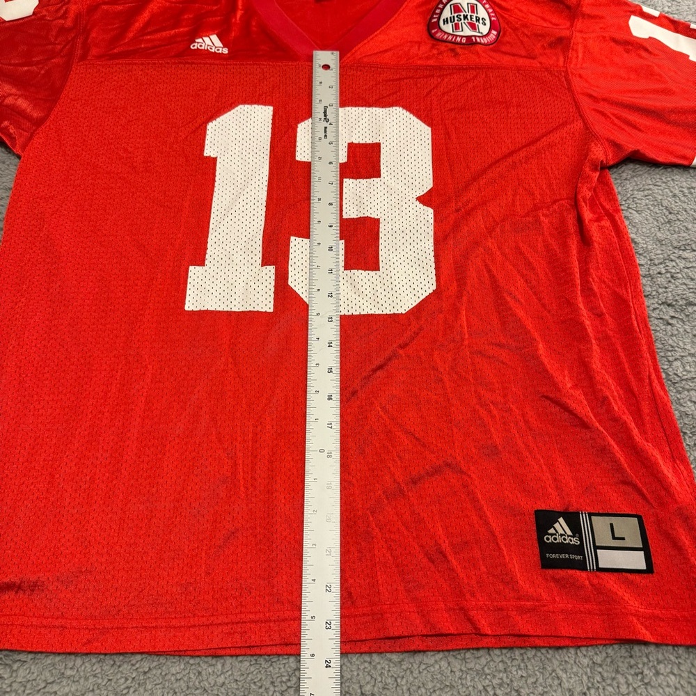 Nebraska Cornhuskers Football Adidas Red #13 Jersey Size Large Zac Taylor - Picture 7 of 10